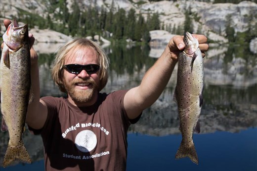 We hiked 7 hours. Then, in 2 minutes, we caught more fish than we could eat.