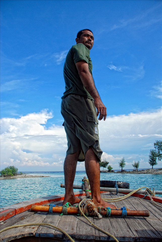 Boatman in Tidung Island, Kepulauan Seribu, Jakarta, Indonesia