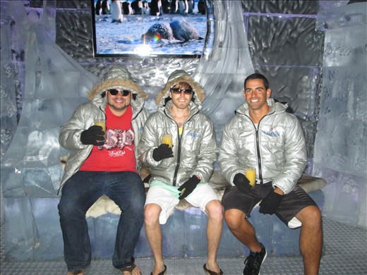 Ice bar!.... In a bathing suit!