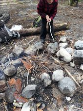 Camp fire on at lunch on our walk on the Orongaronga track: by thekiwireporter, Views[261]