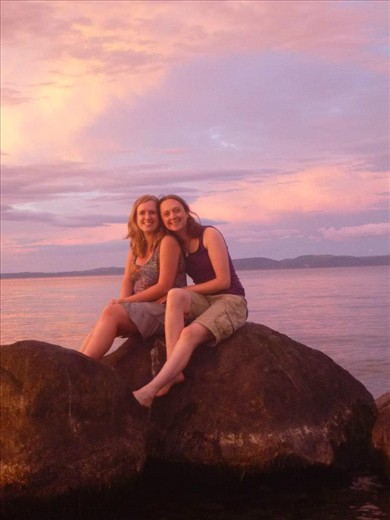 Taupo sunset with Zoe