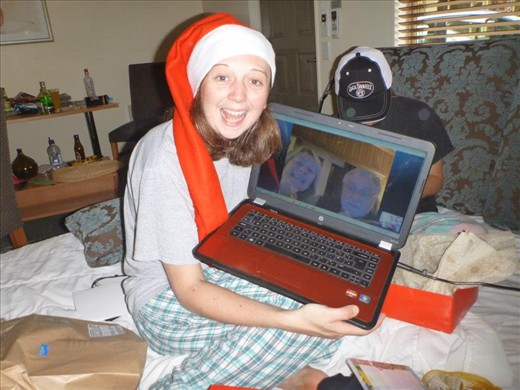 Christmas with Mum and Dad on skype