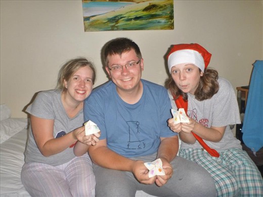 Stocking origami fortune telling