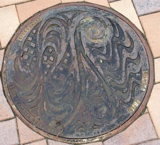 Drain covers with Maori design