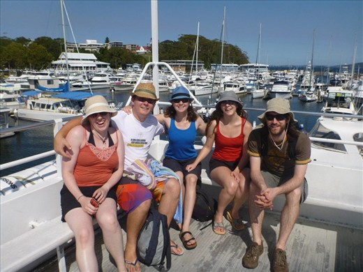The gang on the dolphin boat