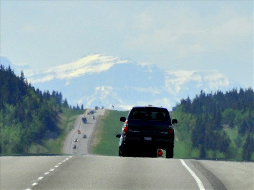 Our first view of the Canadian Rockies - from Calgary to Banff