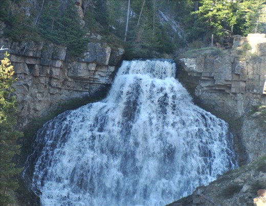 One of the smaller waterfalls in Yellowstone.