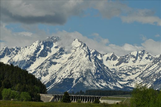 The view of the Grand Tetons.