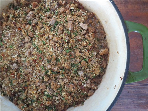 Cassoulet, fresh out of the oven