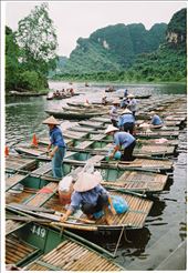 After steering the ferry back to the departure, most of the ferrywomen are ligaturing the ferries together while some of them are taking a rest after a long and tiring trip. : by thetranganjourney, Views[256]