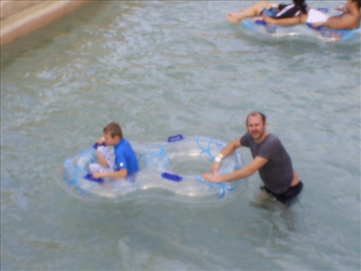 dad and me after a rapids ride