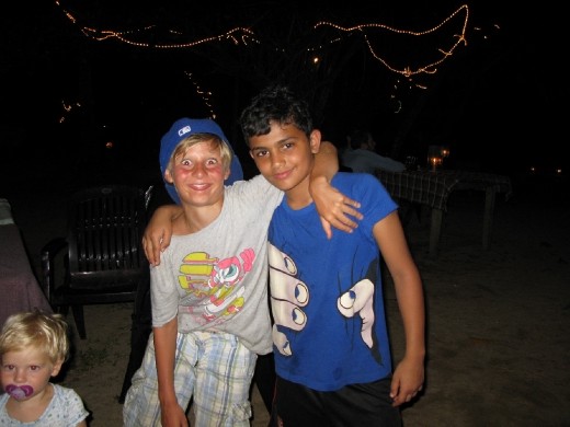 me and my friend Guy from Israel... we spent days body surfing.