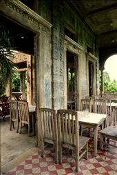 These old empty chairs in The Ruins of Bacolod City remind me of feeling of despair. Yet the enduring strength of these chairs have gone so far that they convey strong relationship to its own history--history of longing and hope.: by thewalkingimpressionist, Views[841]