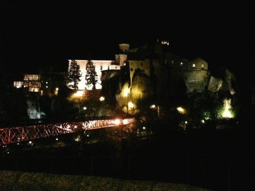 The Monastry at night.