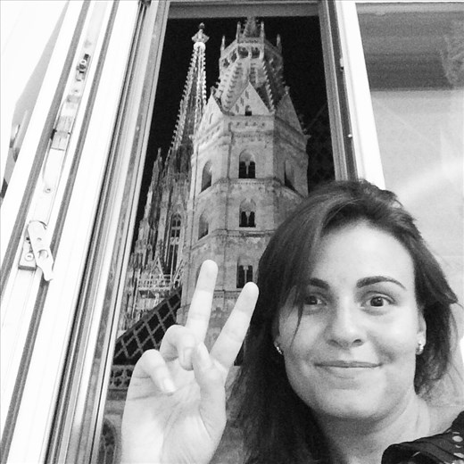 View of St. Stephen's from hotel room; last night in Vienna