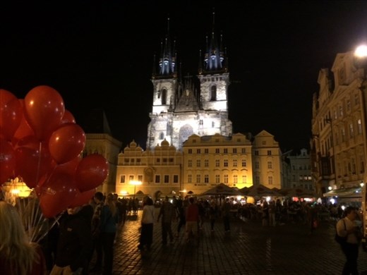 Balloons at night in City Centre