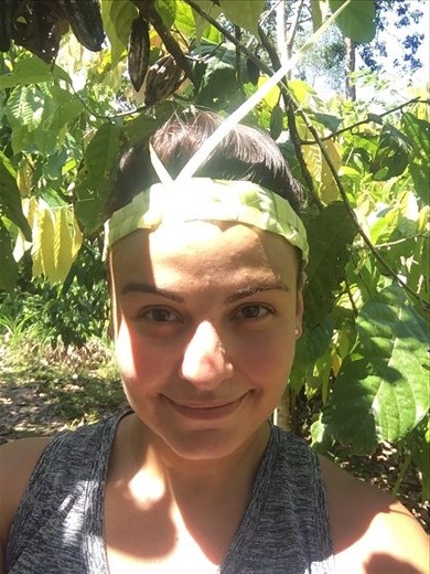 Amazon - woven palm leaf headband 