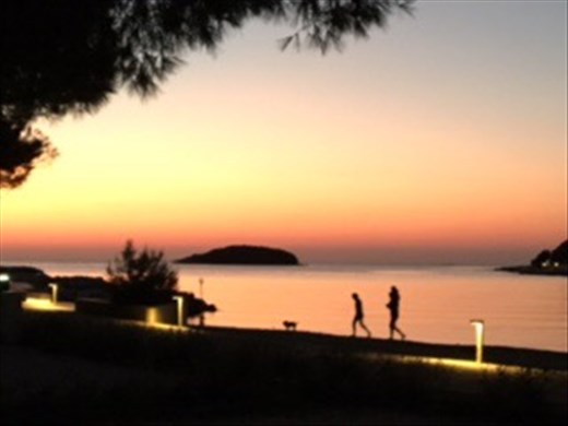 Sunset at Valkanela campsite 