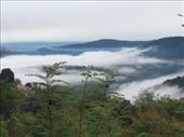 Cycle ride on Parenzana trail. View over to Motovun through the clouds: by thewanderingwaterfields, Views[165]