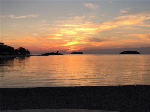 Sunset from campsite Valkanala