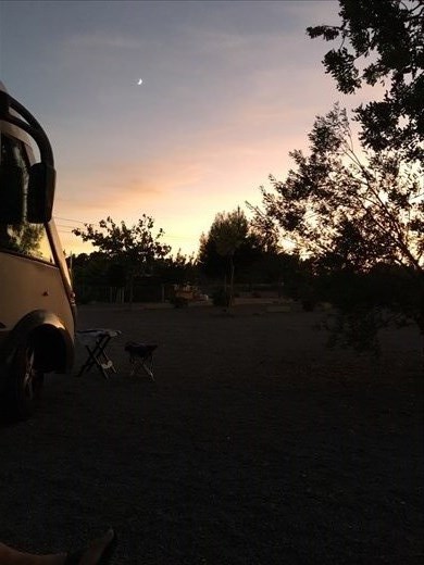 Sunset at Valencia campsite