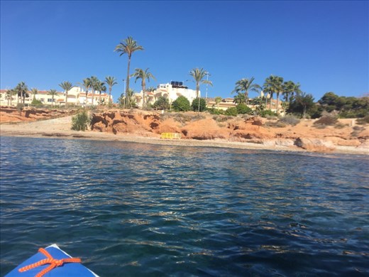 View of Isla Plana whilst out on kayak