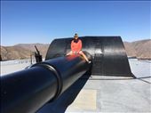 Sitting on the cannon  at Batteria de Castillitos: by thewanderingwaterfields, Views[153]