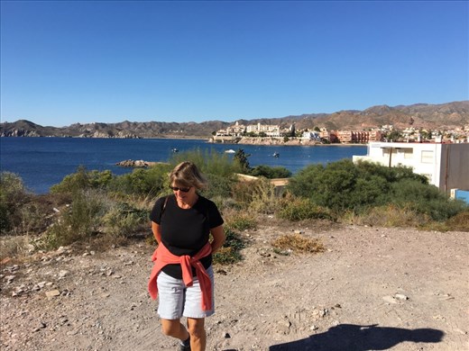 Walking to castle at Alhama de Murcia