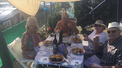 John enjoying lunch with friends whilst I’m in UK