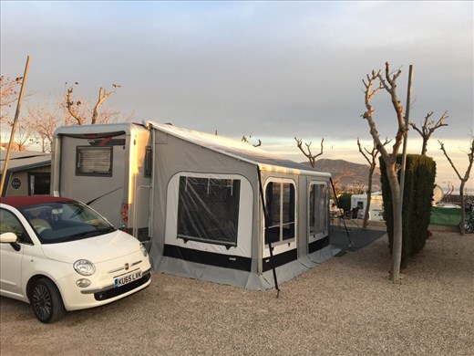 Our camping pitch at Los Madriles