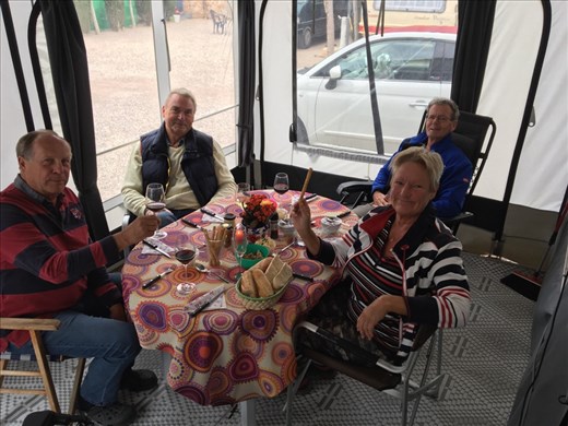 Supper at ours with Phil, Willy and Else. Catherine in UK