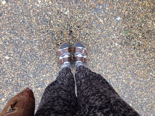 An example of my bad packing, and refusal to care. In hindsight, solid socks might have been better, but these were wooly and warm