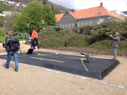 Idea for Danno?? Slack line by a pond