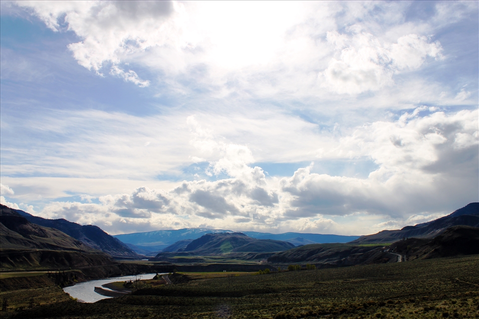 Coming out of the mountain highway in Banff, AB.