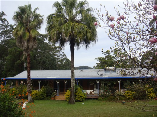 My host's home in the Orara valley, 20 min. from Coffs Harbour.