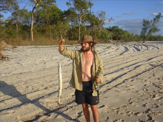 Catching fish in the Jardine River 