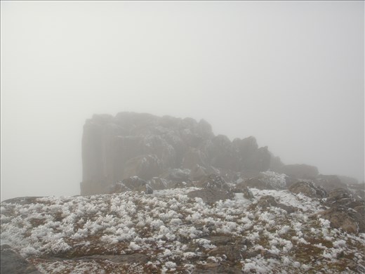 The frosty top of  Mt. Ossa