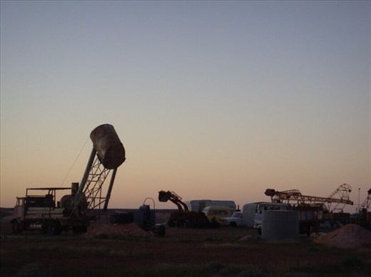 Opal mining machinery, Coober Pedy, SA