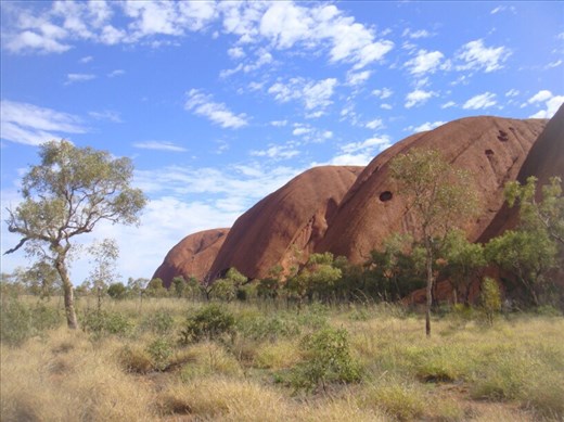 Walking around Uluru's base