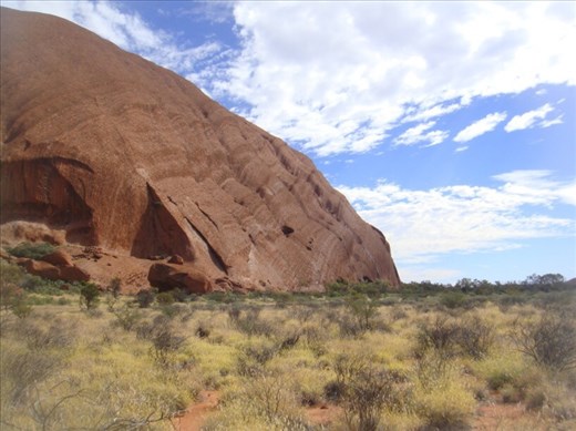 Uluru's almost pink at mid-day