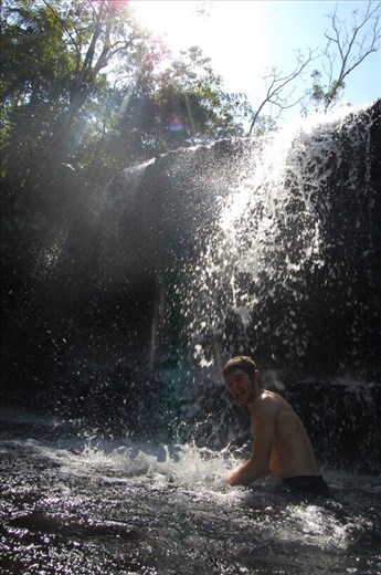 Swimming at Curtain Falls, Litchfield NP