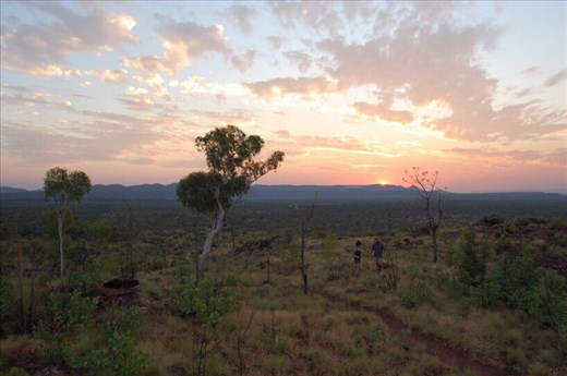 Walking at sunset, Keep River NP