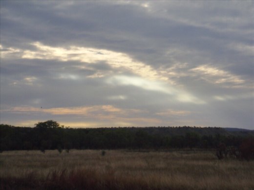 Strangely lit up clouds, Great Northern Highway, WA