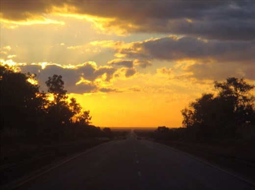 Sunset on the Great Northern Highway, WA