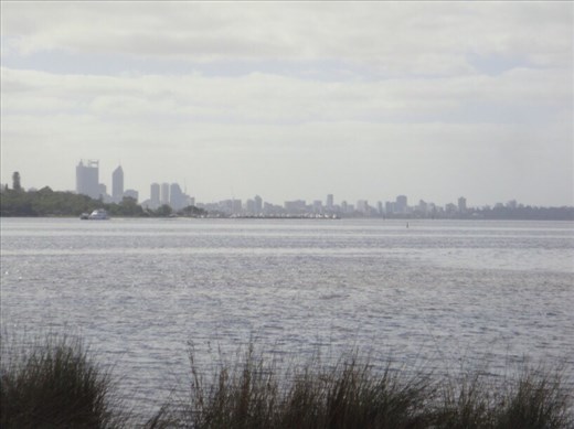 Swan river, CBD in the background, Perth