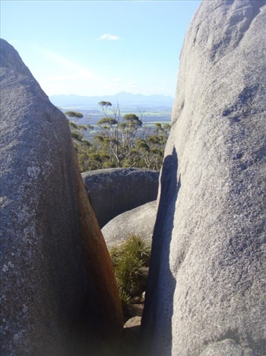 View on the Stirling Range from Castle Rock, Porongurup NP, WA
