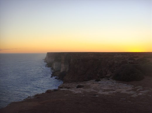 Bunda Cliffs at sunset, SA