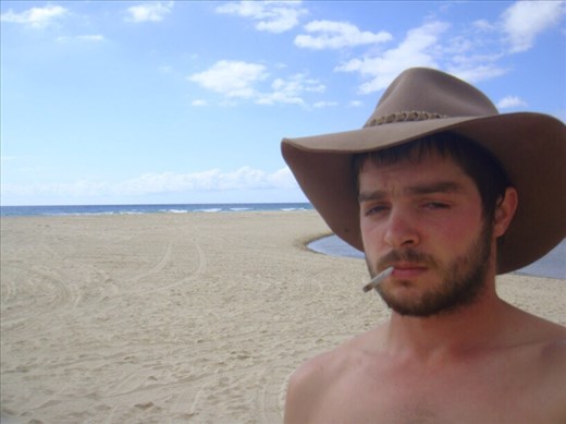 Adonis with durry, Fraser Is., QLD