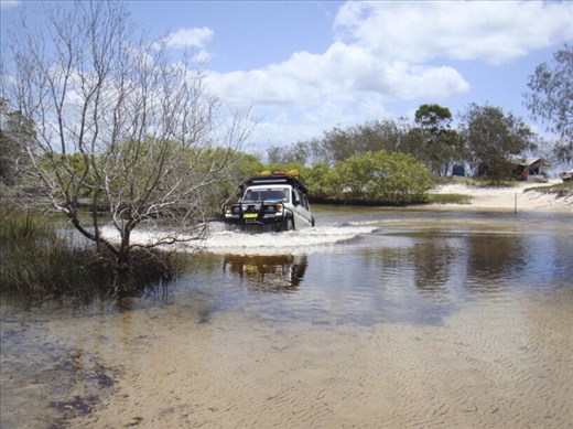 Crossing Woralie Creek, Fraser Is., QLD