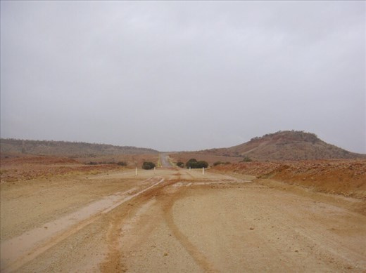 Soggy when wet, approaching Birdsville, QLD